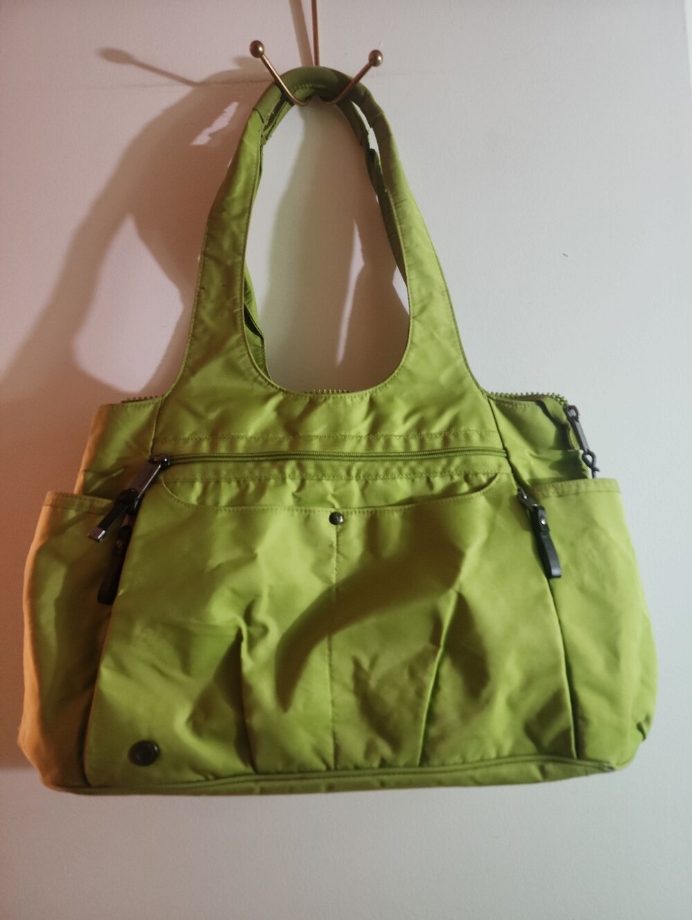 Baggallini Xl Green Shoulder Tote Handbag